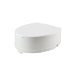 Evenes  - rehausseur wc elga avec abattant, en pp, blanc hauteur 140mm