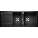 Blanco - evier metra 8s silgranit - noir - vidage : manuel