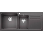 Blanco - evier naya 8s silgranit - gris rocher - egouttoir a droite