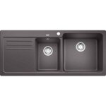 Blanco - evier naya 8s silgranit - gris rocher - egouttoir a gauche