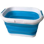 �vier de camping pliable avec poign�e robuste ? panier l�ger et portable pour vaisselle, pique - nique, ...