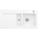 Evier céramique blanc villeroy & boch subway pure 1 bac et demi - égouttoir gauche Evier céramique blanc villeroy & boch subway pure 1 bac et demi - égouttoir gauche