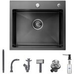 Cecipa - evier cuisine 1 bac Évier inox 1 cuve avec siphon et trop - plein Évier de cuisine 50×45×18. ... Cecipa - evier cuisine 1 bac Évier inox 1 cuve avec siphon et trop - plein Évier de cuisine 50×45×18. ...