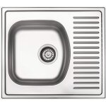 �vier de cuisine encastrable en acier inoxydable avec 1 cuve et �gouttoir, 58 x 51 cm, finition inox ...