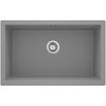 �vier de cuisine encastr� sous plan en granit, 1 cuve 80 x 50 cm, gris m�tallis� - aelo