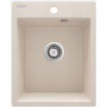 �vier de cuisine en granit � 1 cuve, 40 x 50 cm, beige - drax