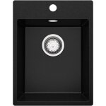 Primagran evier cuisine en granit 38x50cm, lavabo 1 bac + kit de vidage, Évier à encastrer au meuble ... Primagran evier cuisine en granit 38x50cm, lavabo 1 bac + kit de vidage, Évier à encastrer au meuble ...