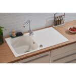 Respekta - evier de cuisine evier en granit evier en granit  encastrer 86 x 50 blanc by schock