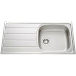 vier de cuisine en inox lisse montebello - l 1000 x l 500 x p 160 mm - sous - meuble 60 cm - aquatop ...