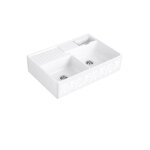 Evier cuisine villeroy et boch tradition white pearl ceramicplus avec vidage manuel