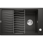Evier elon xl 6 s puradur en silgranit avec vidage automatique 78x50cm, noir (525882) - blanco