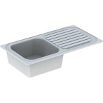 Evier à encastrer réversible vallauris 1cuve + 1 égouttoir 92x50. 5 blanc Evier à encastrer réversible vallauris 1cuve + 1 égouttoir 92x50. 5 blanc