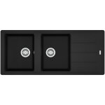 Franke - vier basis fragranit bfg 621 - noir mat - manuel - 1160 x 500 x 200 mm (sous - meuble 80 cm) ...