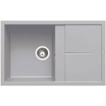 Luisina - evier granit gris mtal maestoso 1 bac 1 gouttoir