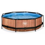 Exit toys - piscine exit wood ø300x76cm avec pompe filtrante - marron Exit toys - piscine exit wood ø300x76cm avec pompe filtrante - marron