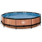 Exit toys - piscine exit wood ø360x76cm avec pompe filtrante - marron Exit toys - piscine exit wood ø360x76cm avec pompe filtrante - marron