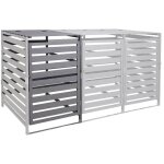 Mendler - extension pour abri  poubelles xl pour 1 ou 2 poubelles hwc - h62, bois massif 110x65x93cm ...