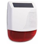 Vurahome - ext�rieur sans fil, � �nergie solaire, flash de lumi�re stroboscopique, alarme de sir�ne