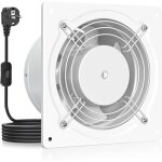 Extracteur d'air 150mm - 525m� / h salle de bain silencieux avec clapet antiretour, interrupteur, prise, ...