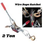 Extracteur de c�ble en acier robuste � 2 crochets, 2 tonnes - outil � cliquet pour treuil de cha�ne - ...