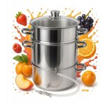 Extracteur de jus � vapeur en acier inoxydable de 8 l pour fruits