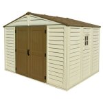 Ezooza - woodbrige plus abri de jardin en pvc 319 x 240 x 233 cm beige et marron - avorio / marrone