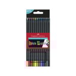 Faber castell - crayons de couleur fc - 116412 black edition dans un tui 12 pices