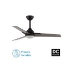 Fabrilamp - ventilateur 22w dc argestes black 3 blades grey 6speeds 3colours 2180lm 132d w / earthquake, ...