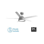Fabrilamp - ventilateur 25w dc grey lebeche 5 blades rev. white / hague 6 speed 3000 - 4000 - 6000k 132d ...