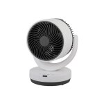 Fabrilamp - ventilateur de table loira noir / blanc 3 vitesses 35w 3 niveaux avec tlcommande, minuterie. ...