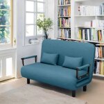 Fabulcozy chauffeuse canap� - lit fauteuil convertible grand confort coussin accoudoirs m�tal 116l x ...