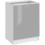 Faade pour lave - vaisselle tout intgrable eco gris brillant l 60 cm