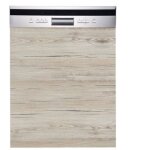 Faade pour lave - vaisselle semi - intgrable eco noyer blanchi l 60 cm