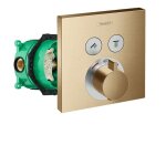 Hansgrohe - façade pour mitigeur thermostatique encastré showerselect avec 2 fonctions bronze brossé ... Hansgrohe - façade pour mitigeur thermostatique encastré showerselect avec 2 fonctions bronze brossé ...