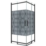Ondee - zen - porte de douche uimi - angle coulissante - finition noir mat - 90x90x210cm