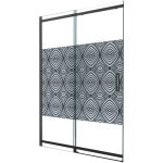 Ondee zen - porte de douche uimi - coulissante - finition noir mat - 120x210cm