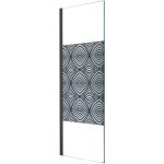 Ondee - zen - paroi lat�rale uimi - retour fixe - finition noir mat - 80x210cm