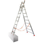 Facal - �chelle transformable aluminium 2 plans atlanta ? base �vas�e ? longueur 3 � 5, 50 m