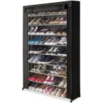 Facilitys - meuble étagère à chaussures avec housse - 30 paires - - noir Facilitys - meuble étagère à chaussures avec housse - 30 paires - - noir