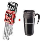 Jeu de 8 cls mixtes sur tui portatif facom 440. jp8mpf + le mug offert