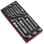 Facom - module de 13 cl�s � pipe d�bouch�es m�triques en plateau mousse pour servantes