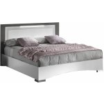 Altobuy - fadily - lit 140x190cm laque blanc avec eclairage led