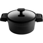 Fagor - alutherm casserole induction 24cm, fonte d'aluminium antiadhsif sans pfoa vitrocramique noir ...
