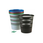 Poubelle � grille en plastique 12 l. noire faibo