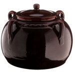 Faitout � haricots 4 poign�es avec couvercle, 25 cm, couleur bruna coli