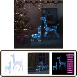 Famille de rennes de décoration acrylique 160 led bleu - décorations de noël - lumières décoratives - ... Famille de rennes de décoration acrylique 160 led bleu - décorations de noël - lumières décoratives - ...
