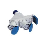 Fanton adaptateur multiple industriel sur pied 2 prises cee + 1p40 schuko ip44 - 73122