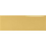 Carrelage sol / mur briquette rectangulaire uni jaune moutarde brillant 5x15 cm f�rgblock lucido senape ...