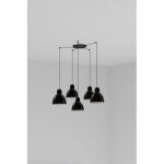 Faro barcelona - faro venice plafonnier suspendu � 5 lumi�res noir brillant
