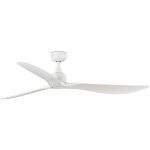 Faro outwood grand ventilateur de plafond à 3 pales blanc mat ip44 Faro outwood grand ventilateur de plafond à 3 pales blanc mat ip44